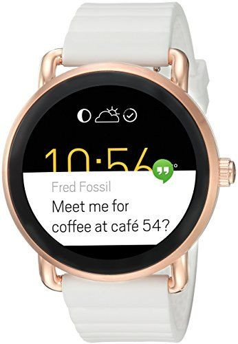 Horlogeband Fossil FTW2114 Silicoon Wit 22mm